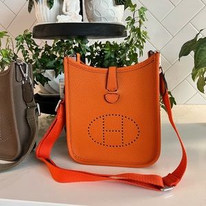 Brand new mini h crossbody bag orange